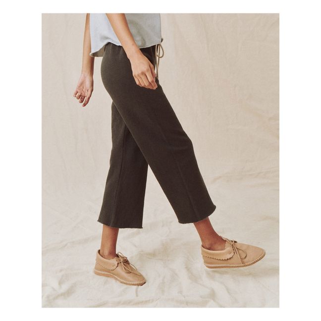 Jogger The Wide Leg Cropped Gris Antracita