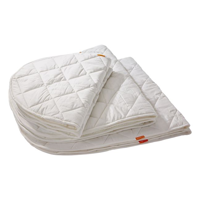 Leander Cradle with Mattress and Hook in Organic Cotton | White