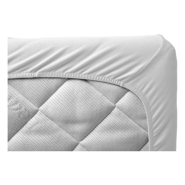 Spannbetttuch aus Bio-Baumwolle 2er-Pack Weiß