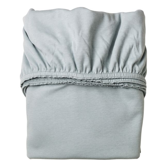 Spannbetttuch aus Bio-Baumwolle 2er-Pack Hellblau