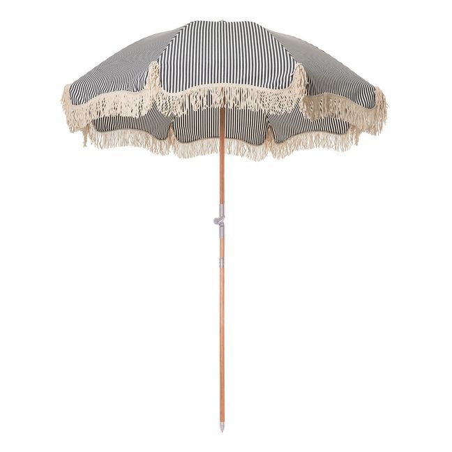 Premium Fringe Beach Umbrella | Navy blue