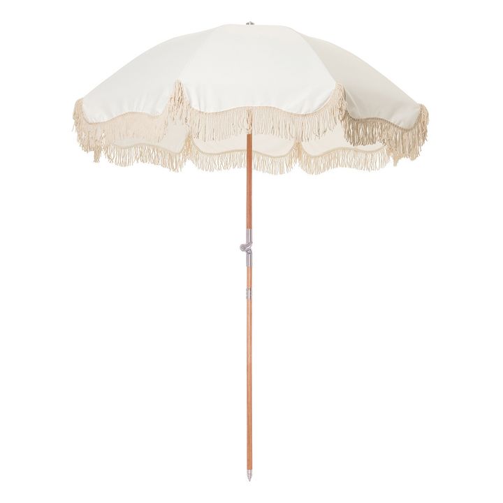 Premium Sonnenschirm mit Fransen | Weiß- Produktbild Nr. 0
