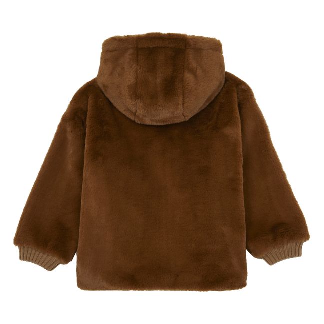 Manteau Fausse Fourrure | Marron