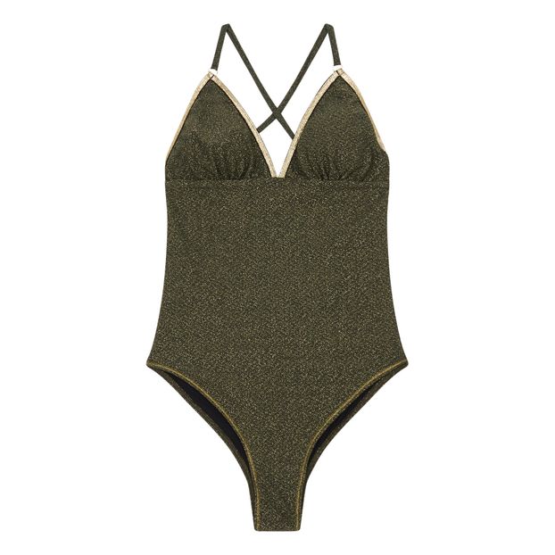 khaki swimsuit