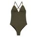 Gilda one-piece swimsuit Khaki- Miniature produit n°0
