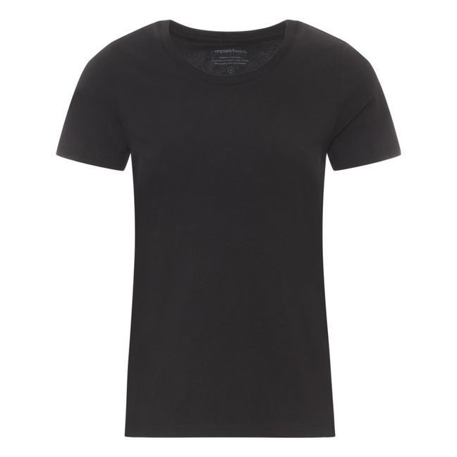 Camiseta de algodón orgánico Negro