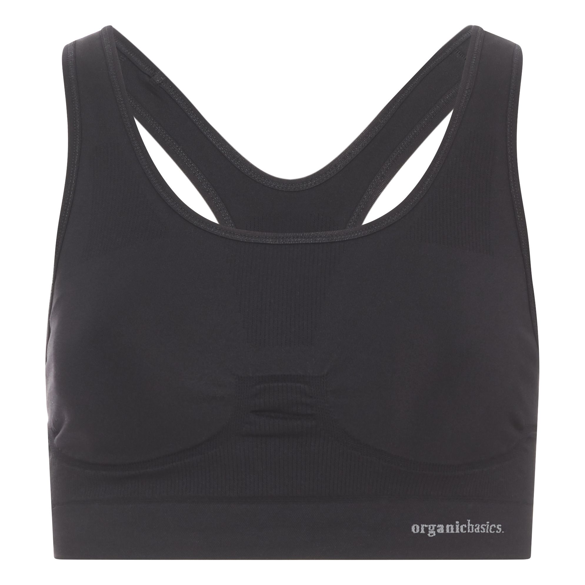 ORGANIC BASICS ACTIVE SPORTS BRA, Black Women's Top