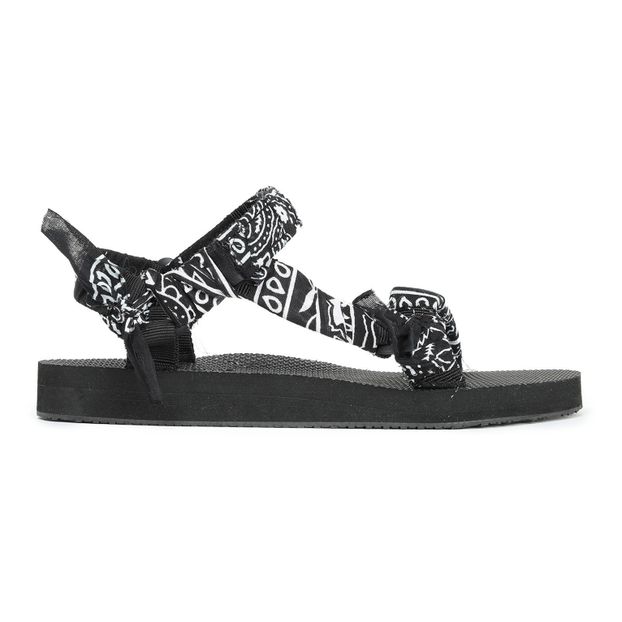 black bandana platform heels