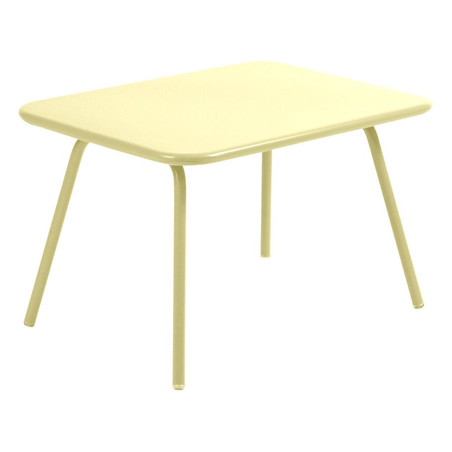 Fermob - Table Luxembourg pour enfant en aluminium - 76x55,5 cm - Citron givré