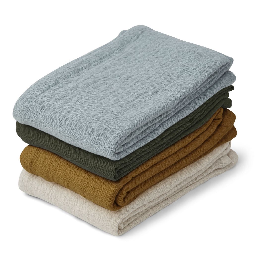 Liewood - Langes Leon en coton bio - Set de 4 - Bleu