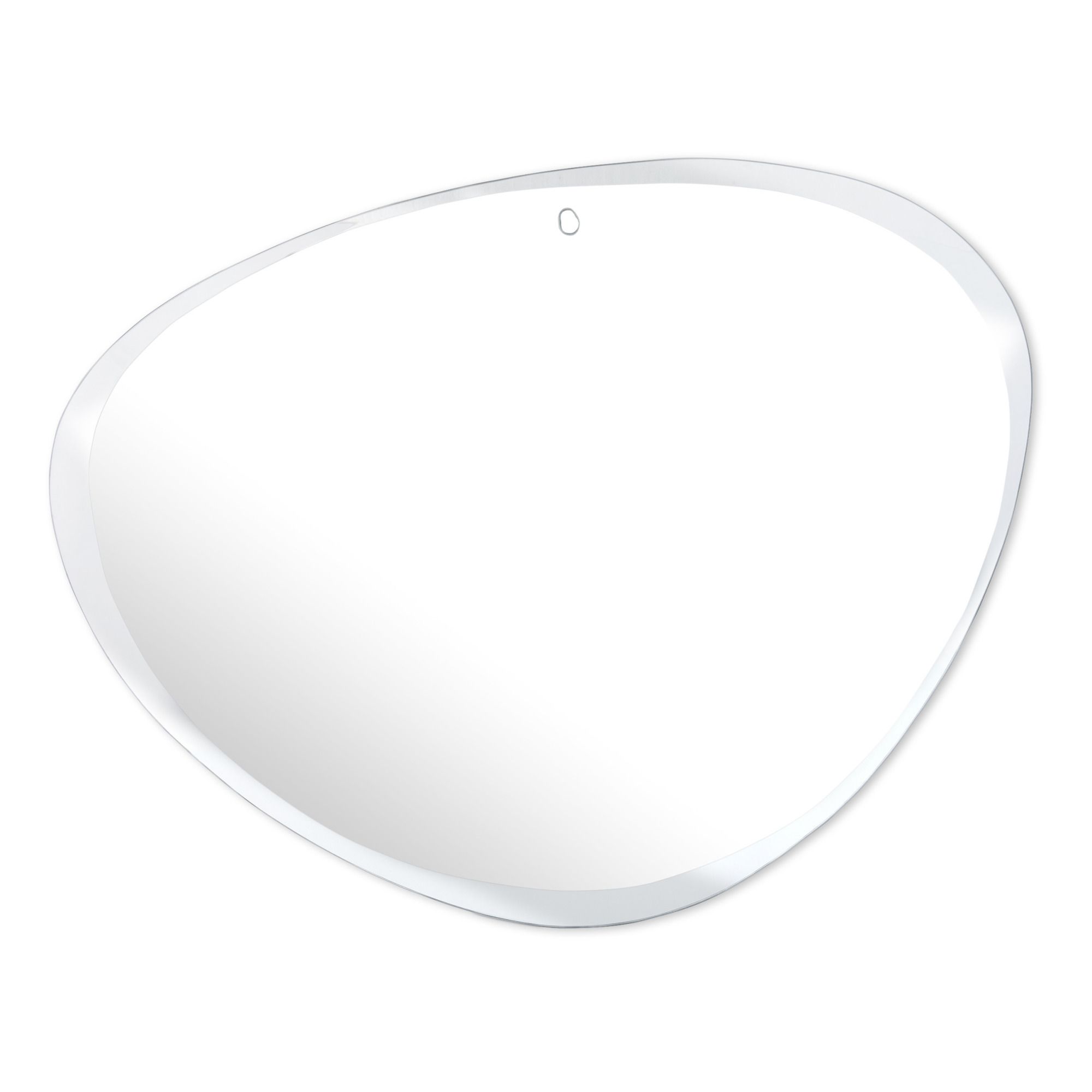M Nuance - Miroir extra plat biseauté - forme aléatoire ovale 87x67 cm - Naturel