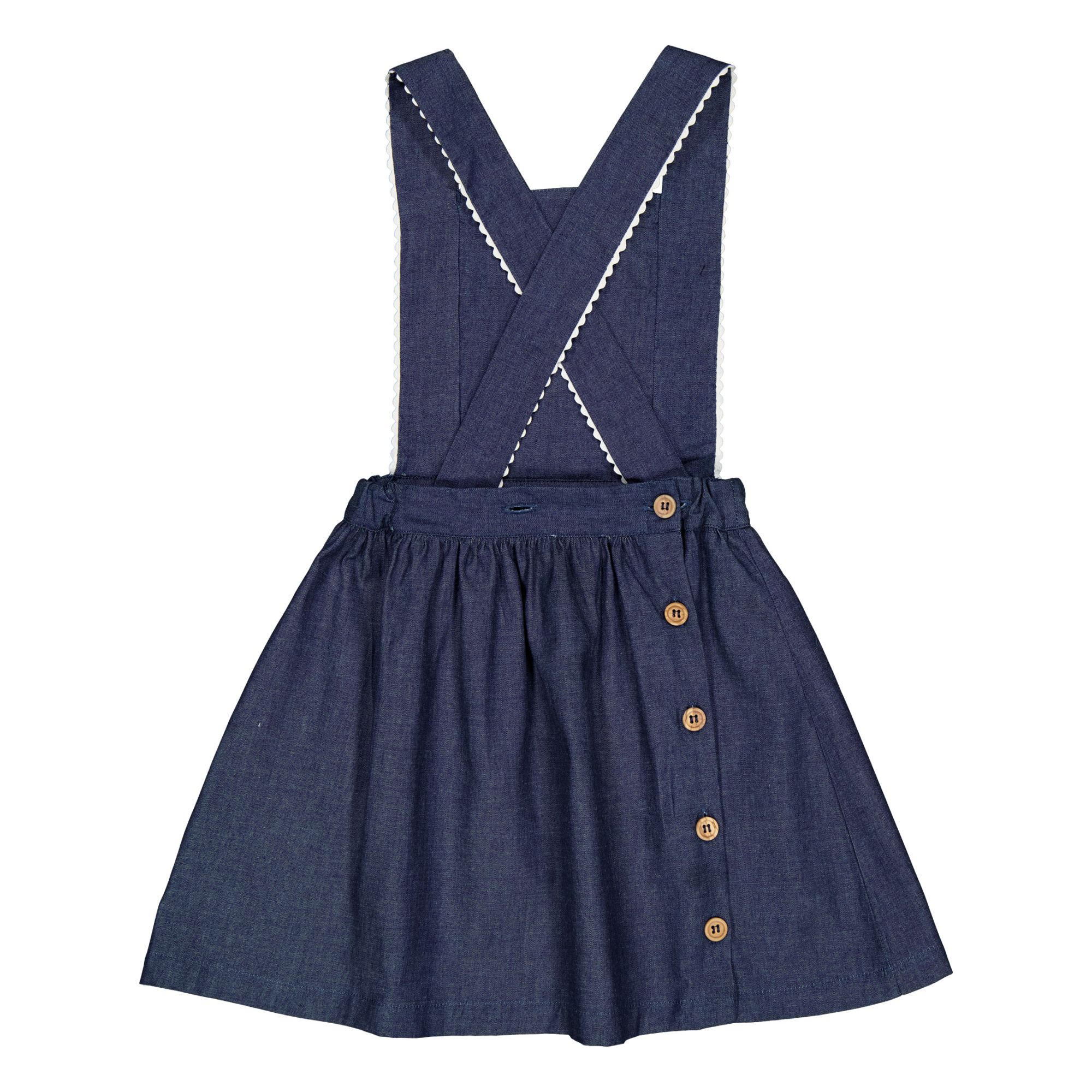 Lucie Overall Dress Denim blue Petite Lucette Fashion Children