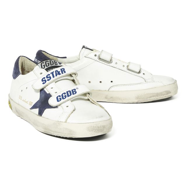 Sneakers in pelle Old School Blu marino