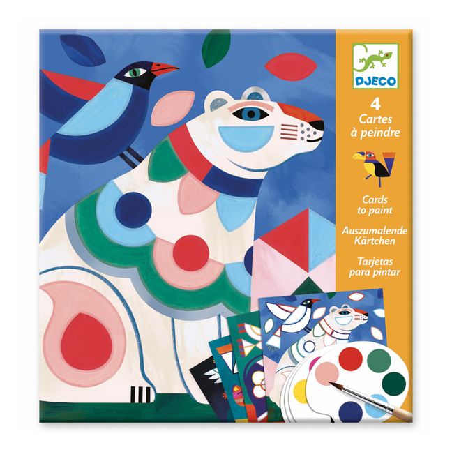 Karten zum Ausmalen Bestiarium - 5er-Set