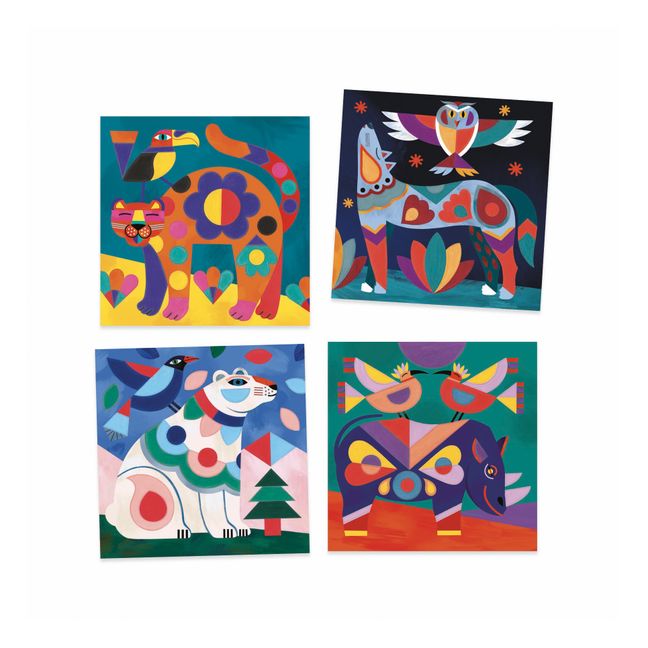 Cartes à peindre Le bestiaire - Set de 4
