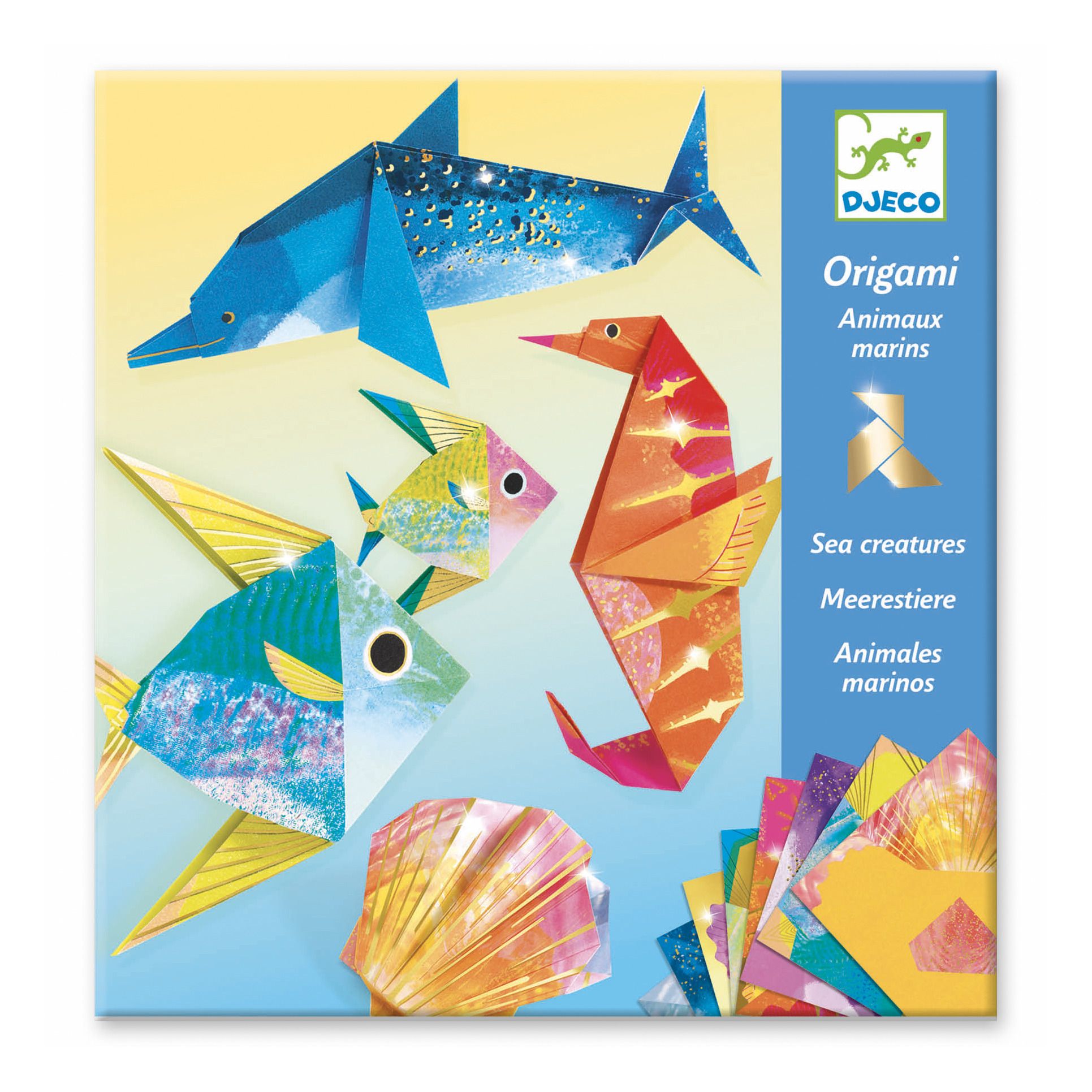 Djeco - Origami Animaux marins - Multicolore