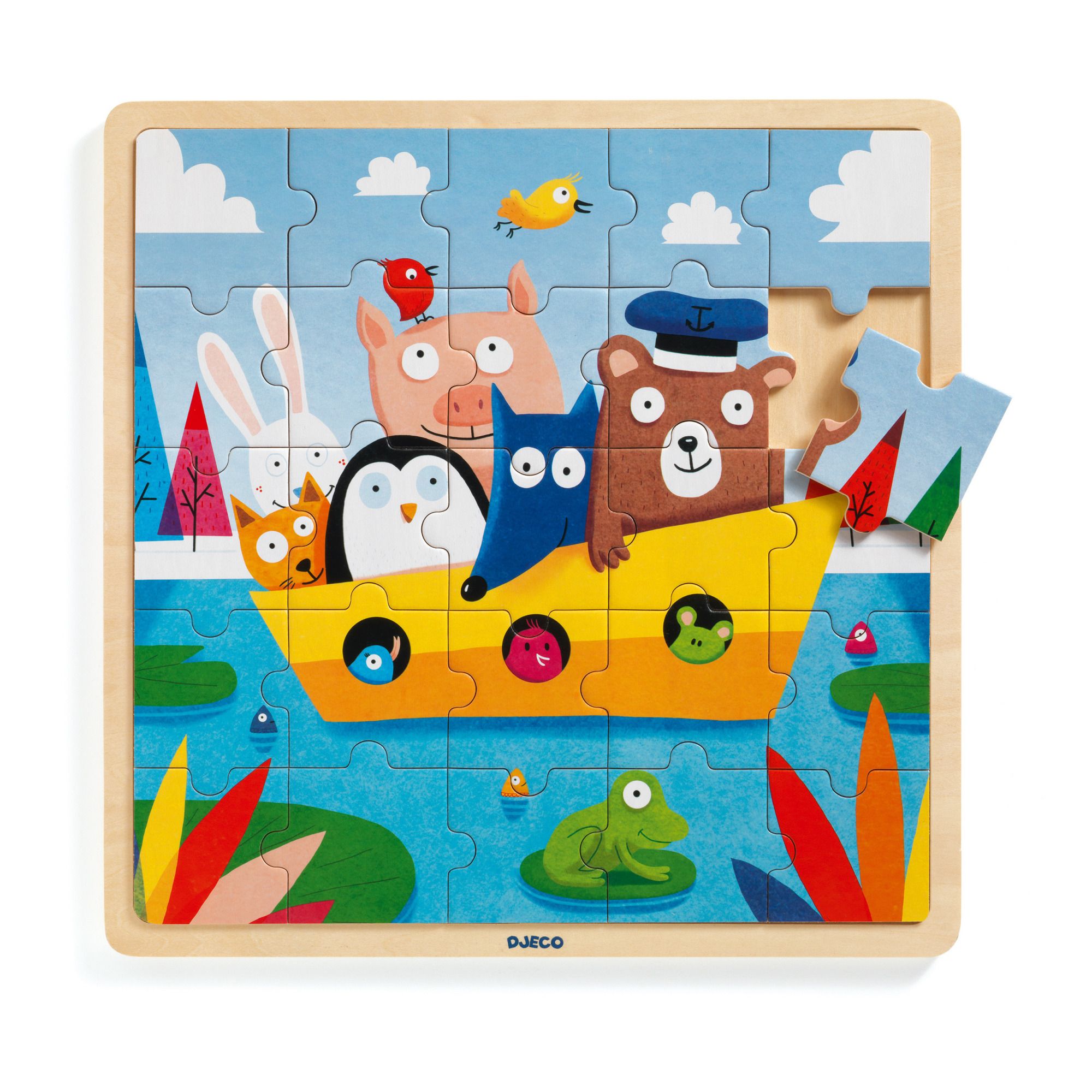 Djeco - Puzzle Boat - 25 pièces - Multicolore