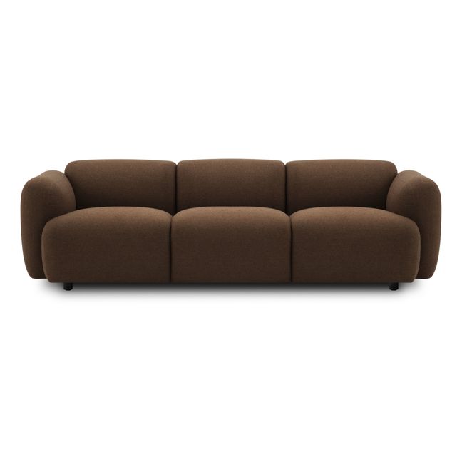 Swell 3-Seater Sofa Brown
