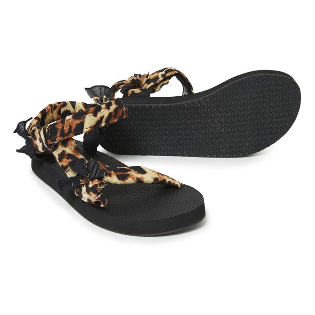 Trekky Print Sandals -Women's Collection- Leopard