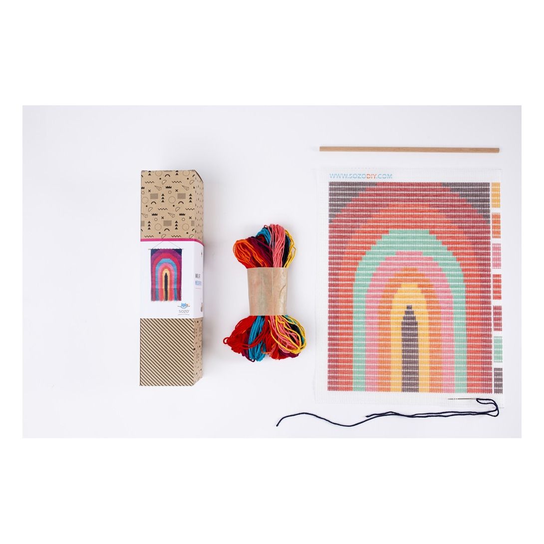 Rainbow Needlepoint WallHanging Kit Sozo DIY Toys and Hobbies