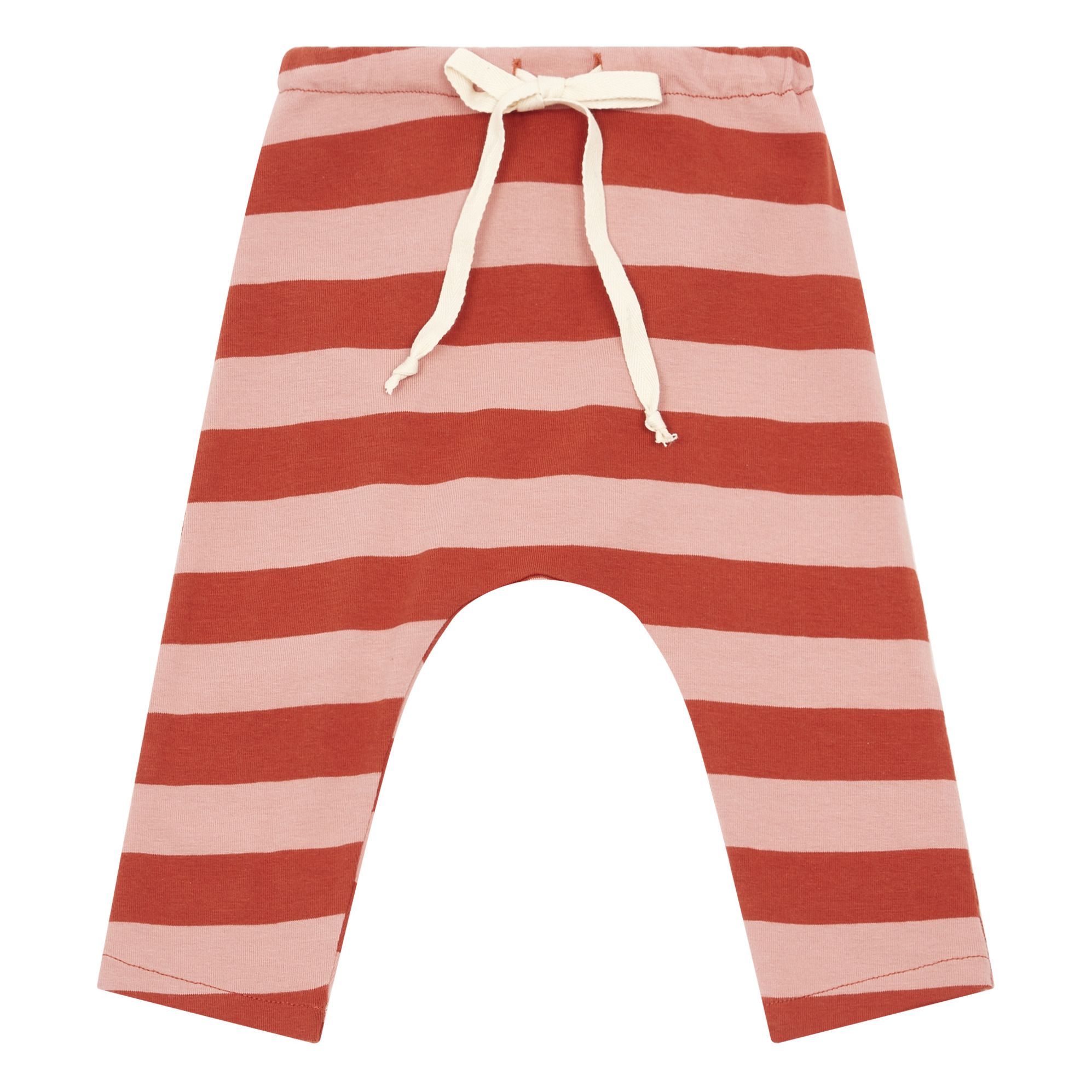 red pants with pink stripe