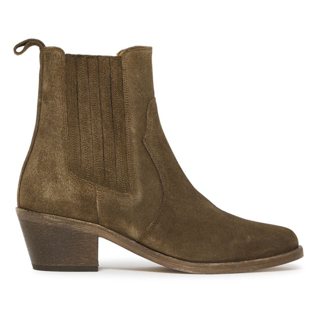 Botas Cowboy Sofia de ante | Tabaco