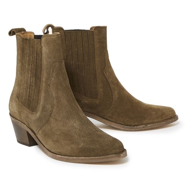 Botas Cowboy Sofia de ante | Tabaco