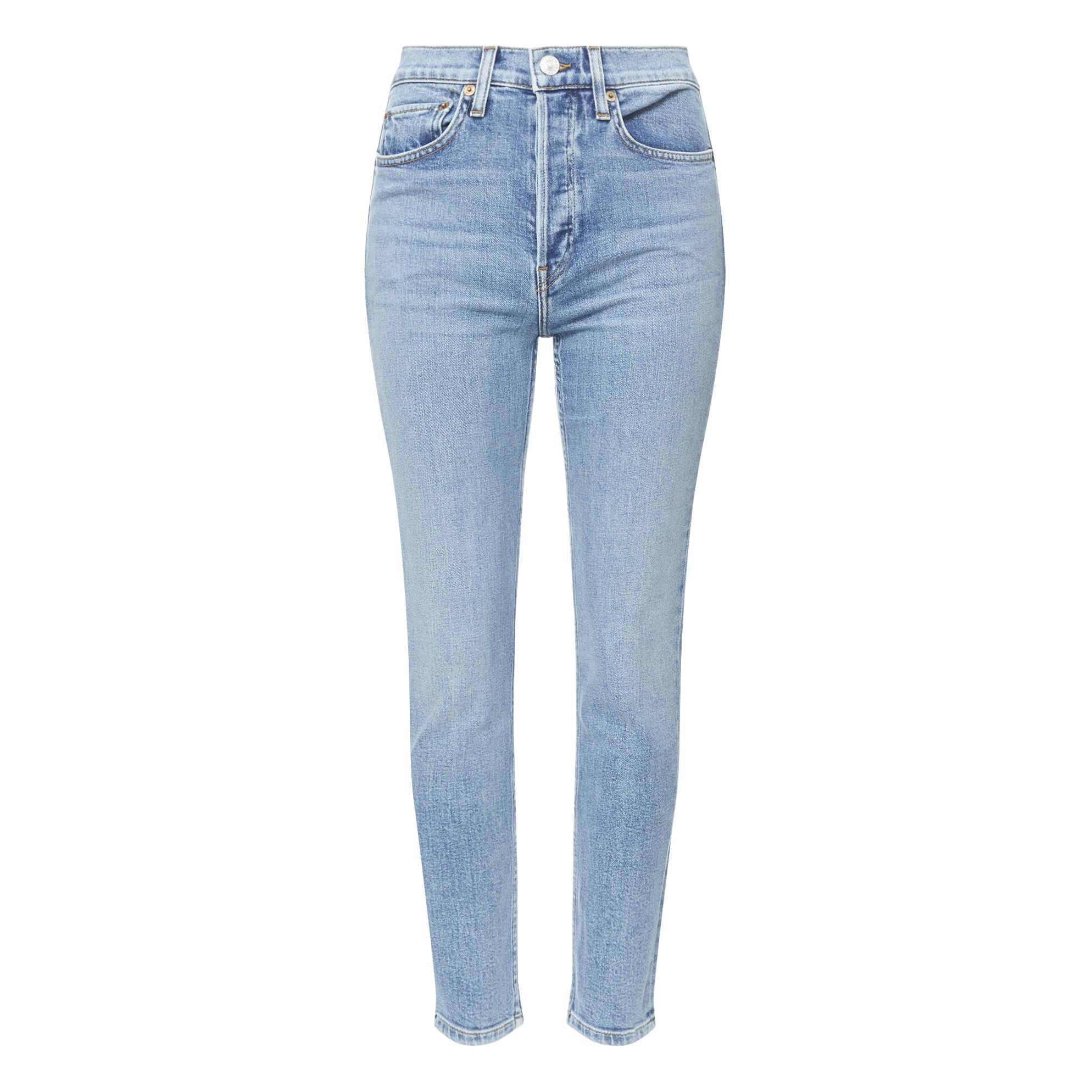 Re/Done - Jean 90's High Rise Ankle Crop - Femme - Chilled Indigo