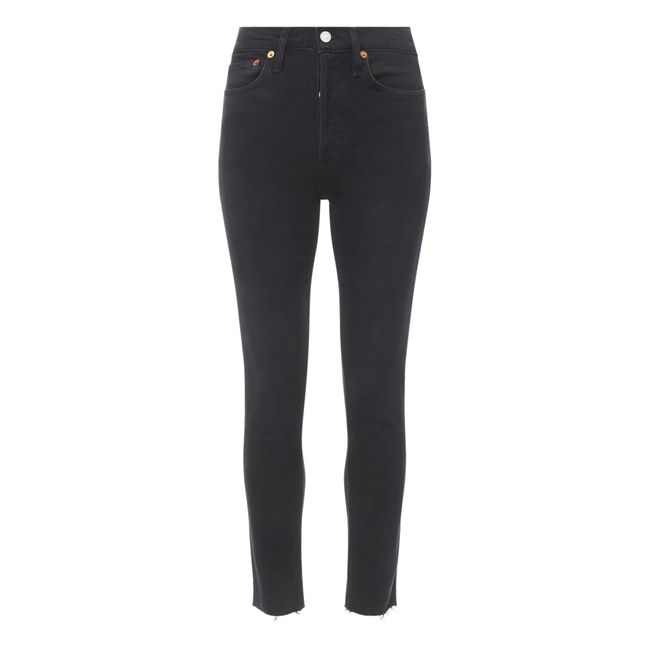 Jean Slim High Rise Ankle Crop | Faded Black