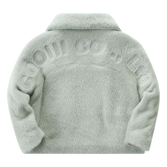 Faux Fur Jacket | Almond green