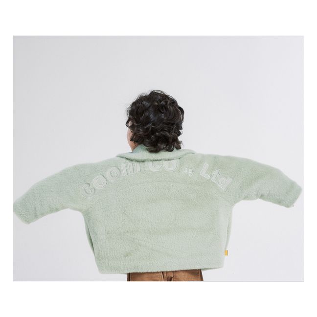 Faux Fur Jacket | Almond green