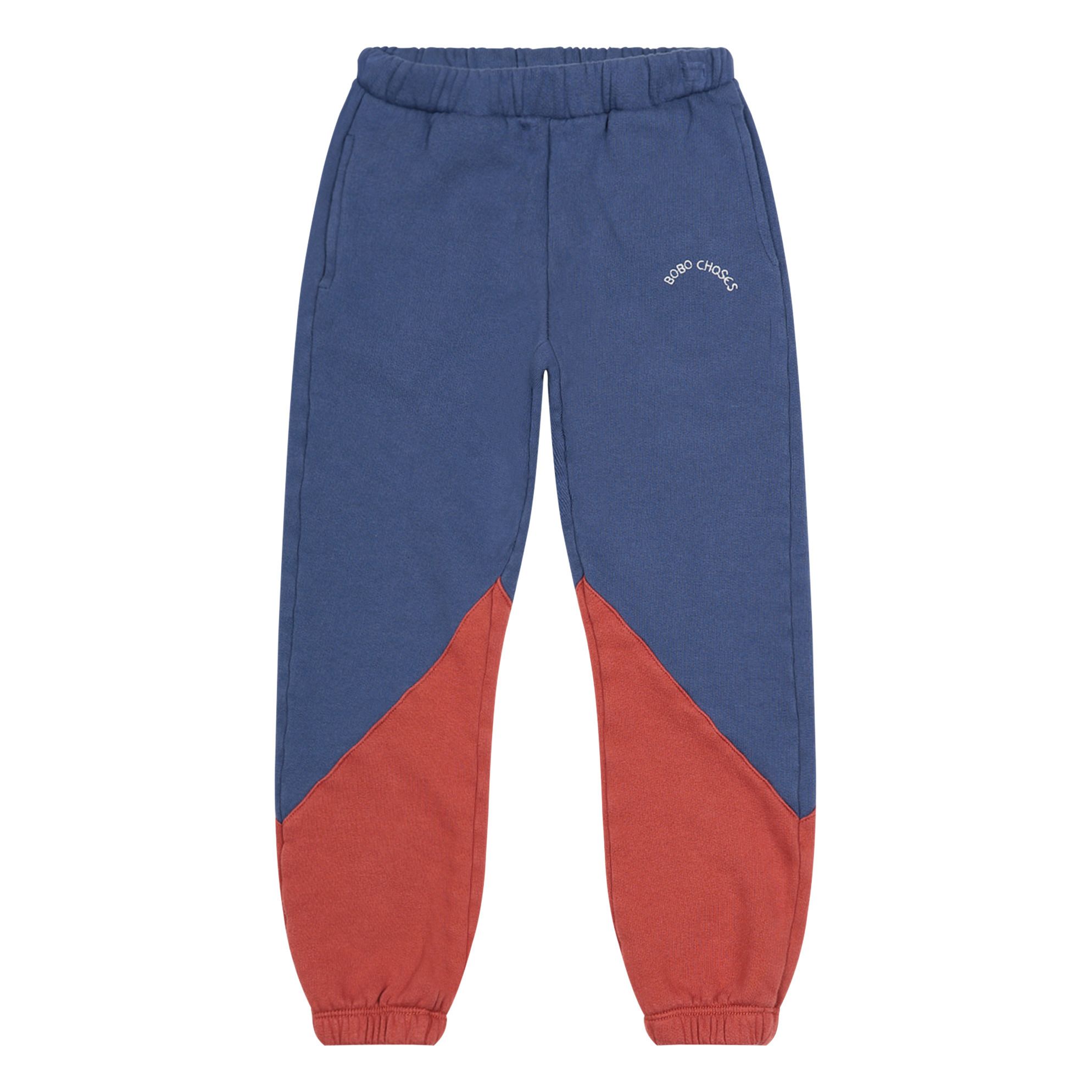 Twotone Organic Cotton Joggers Navy blue Bobo Choses Fashion