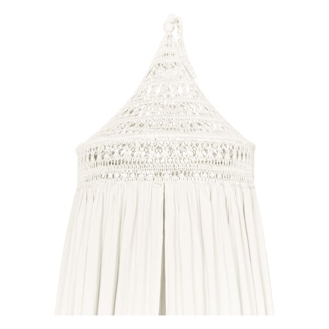 Dosel de cama Tara de Algodón Orgánico y crochet | Natural S000