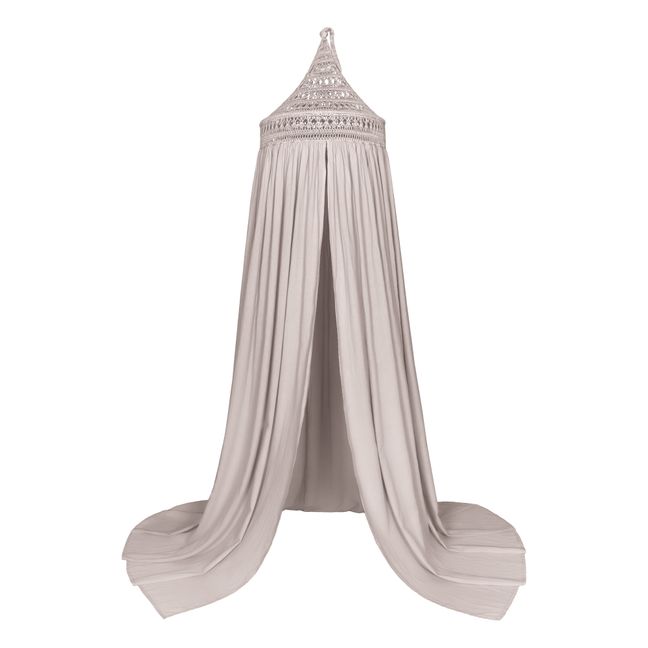 Tara Organic Cotton Crochet Bed Canopy | Powder S018