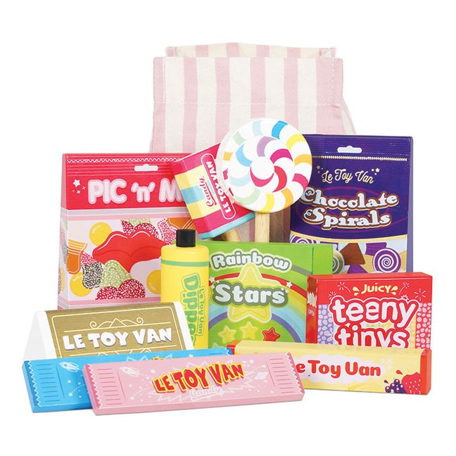 Holzbonbons und Süßigkeiten - 12er-Set