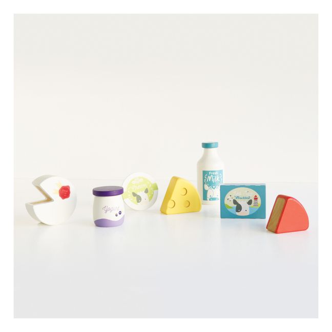 Cagette de fromages et produits laitiers