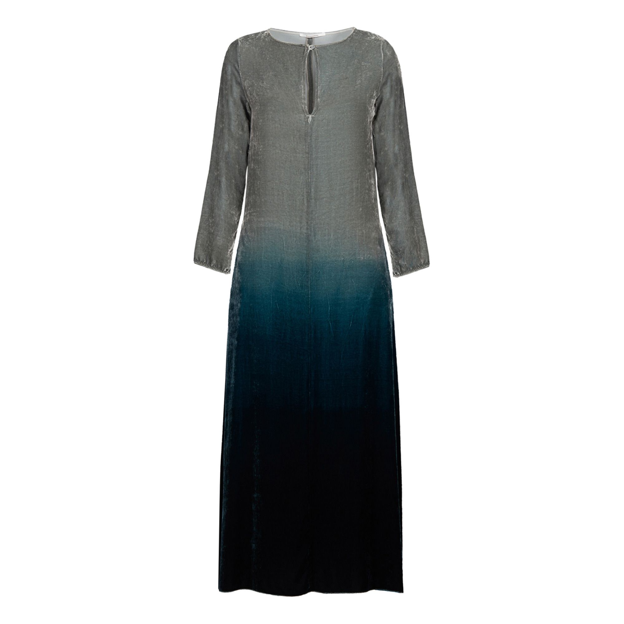 Pomandère - Robe Velours de Soie Tie and Dye - Femme - Bleu