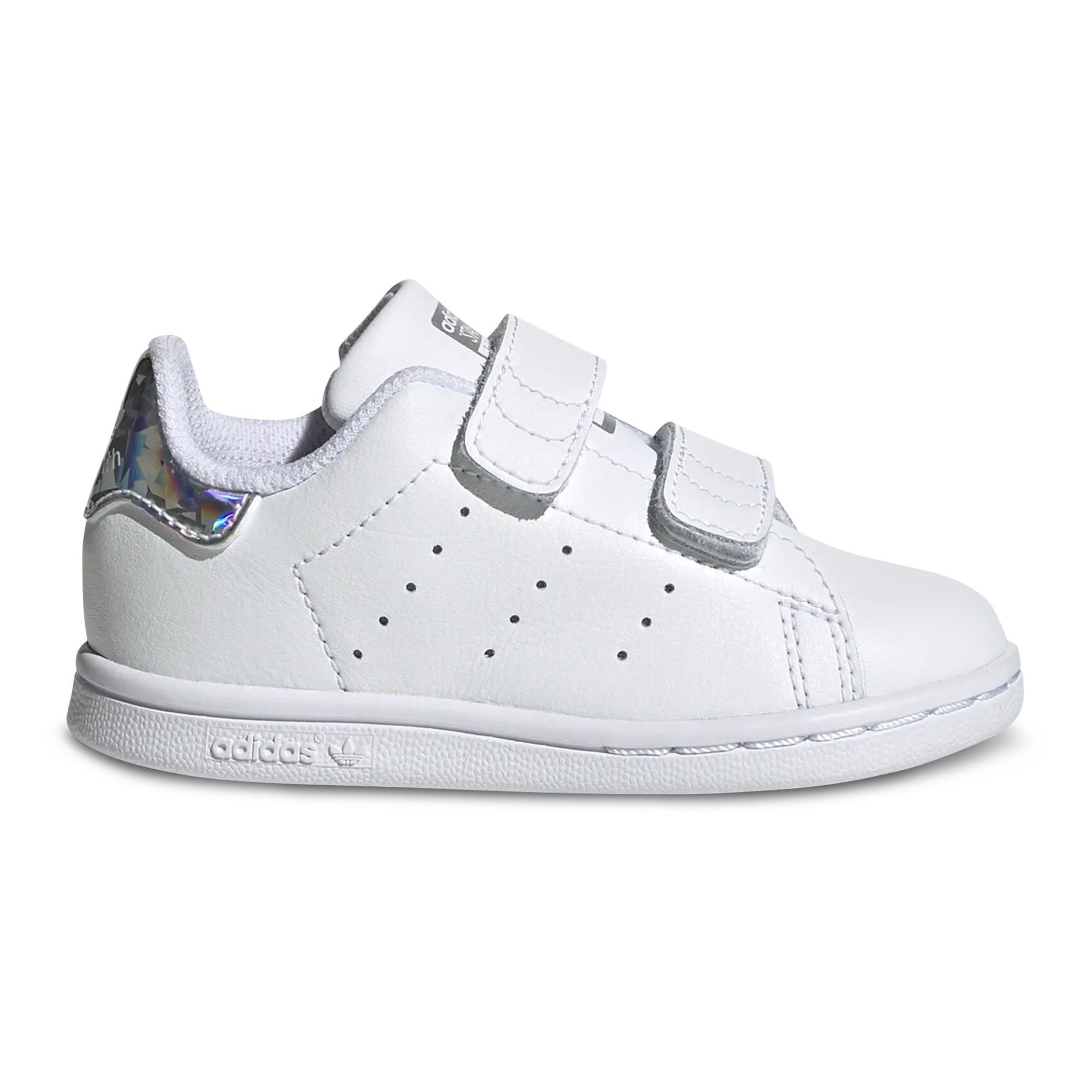 adidas Originals Stan Smith CF C Bianca/Argento (White/Silver Metallic)  Sintetico - Formatori Scarpe - Awesome Shoes