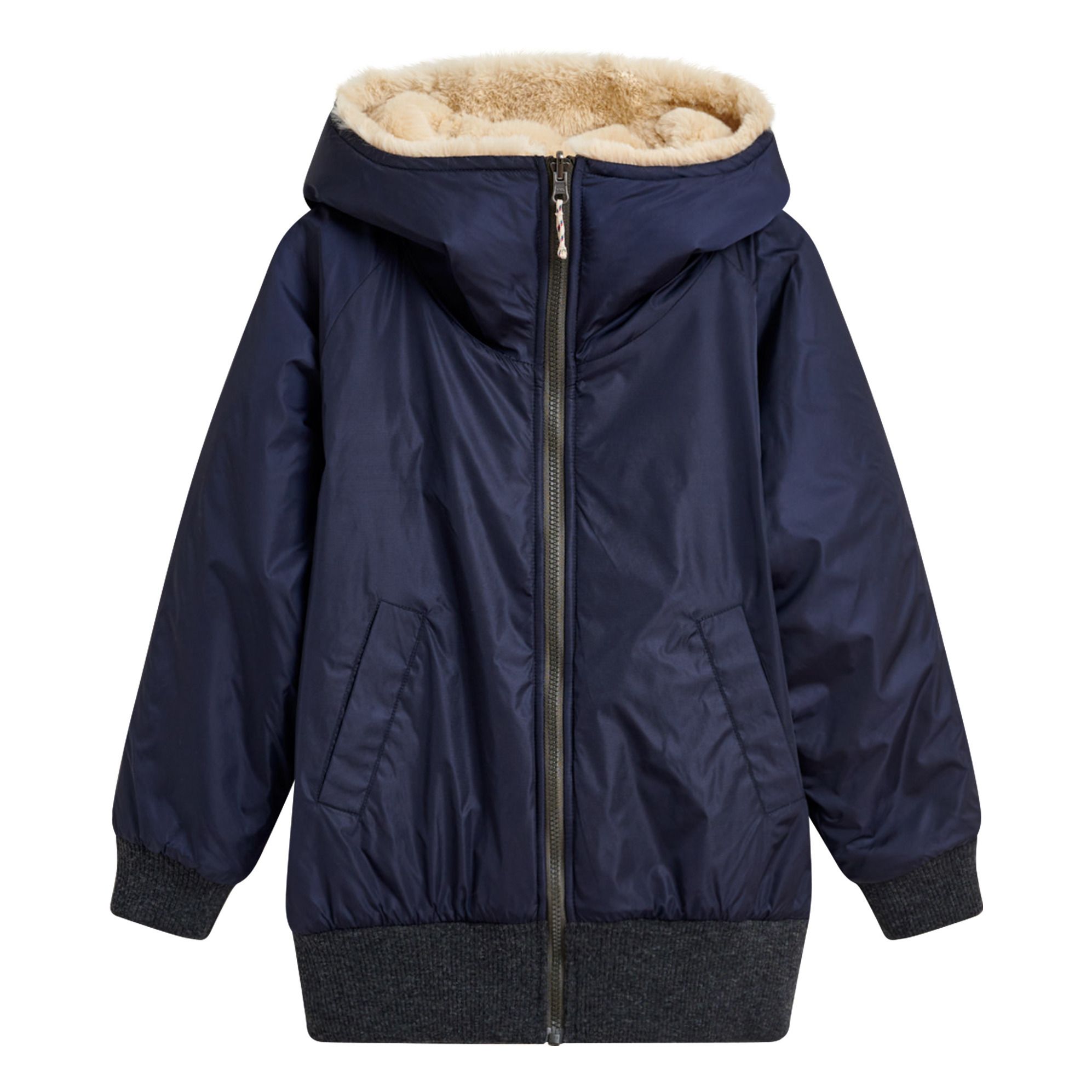 Bellerose - Parka Réversible Hush - Fille - Bleu marine
