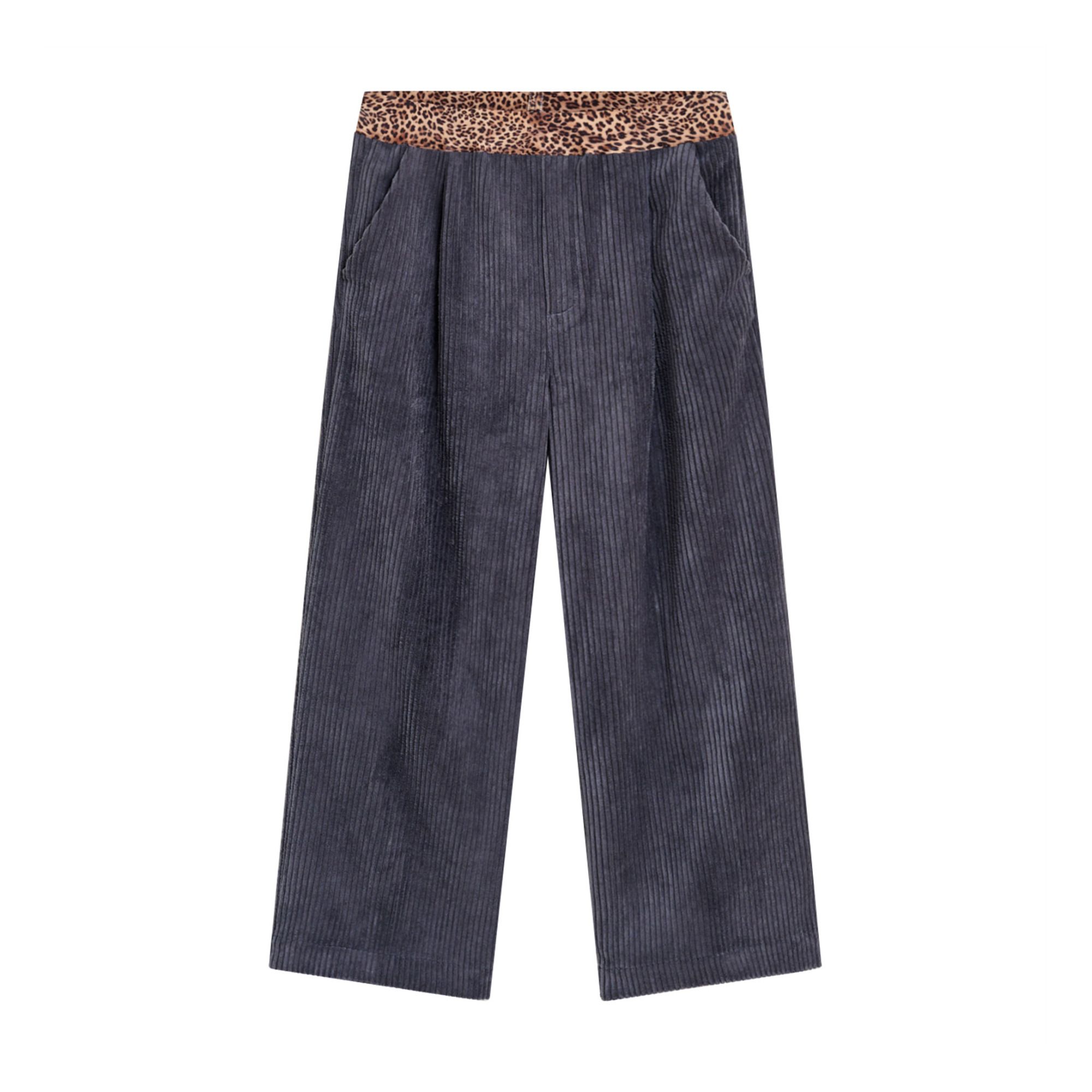 Bellerose - Pantalon Large Velours Anna - Fille - Gris
