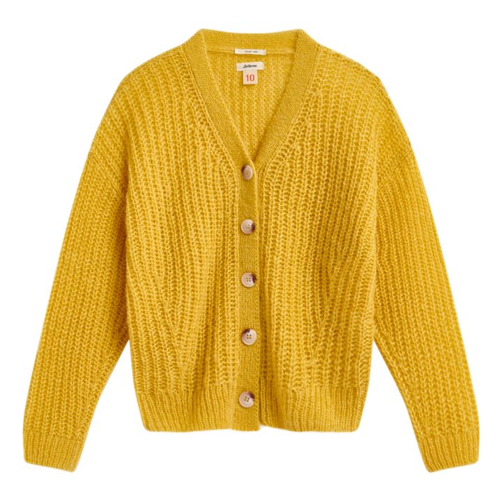 URU WOOL MOHAIR CARDIGAN YELLOW 2021AW | www.unimac.az