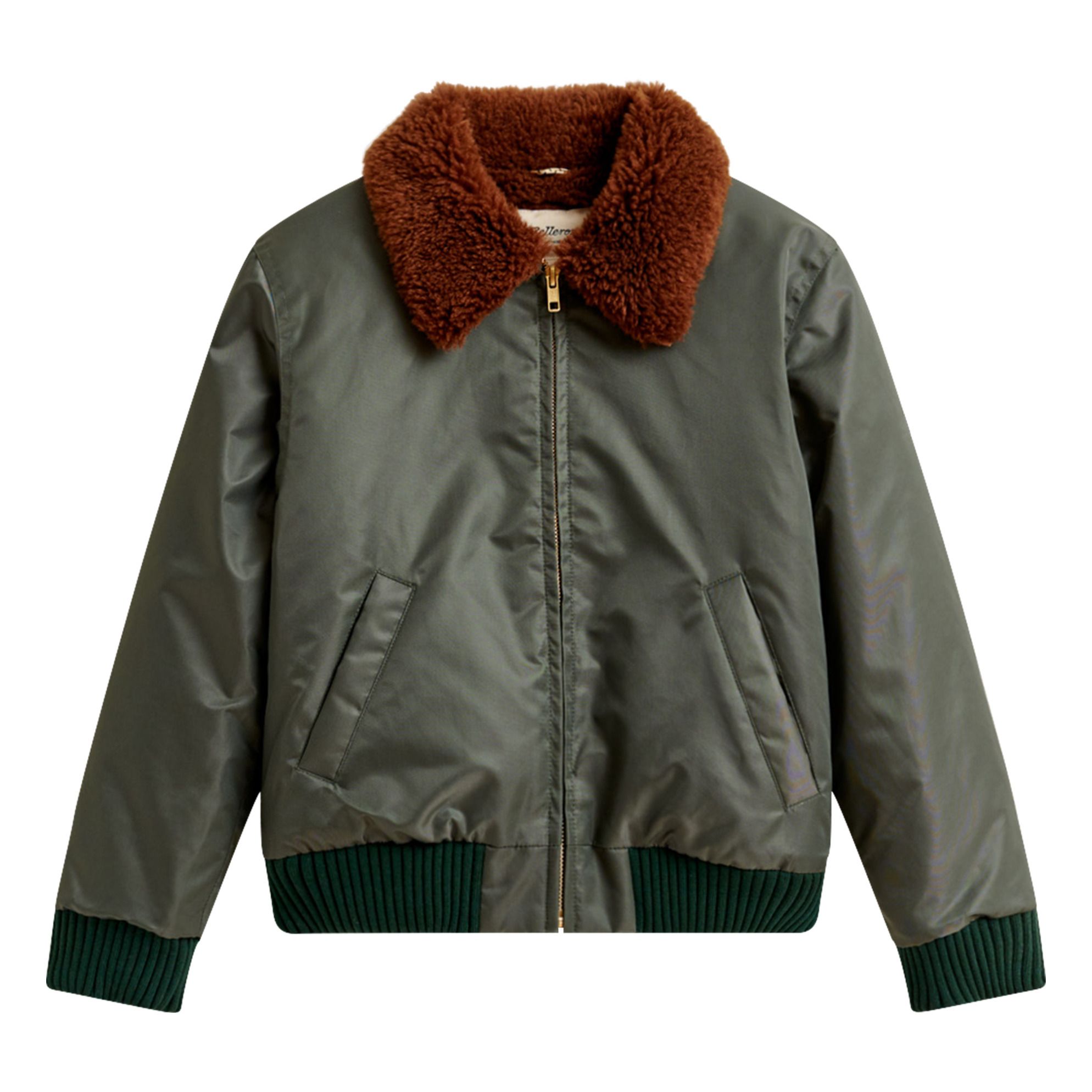 green fur bomber