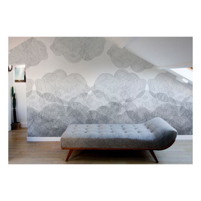 Cloudy Wallpaper - 3 rolls Charcoal grey