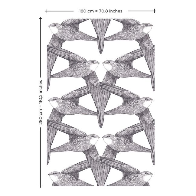 White Birds - 3 lès | Gris anthracite