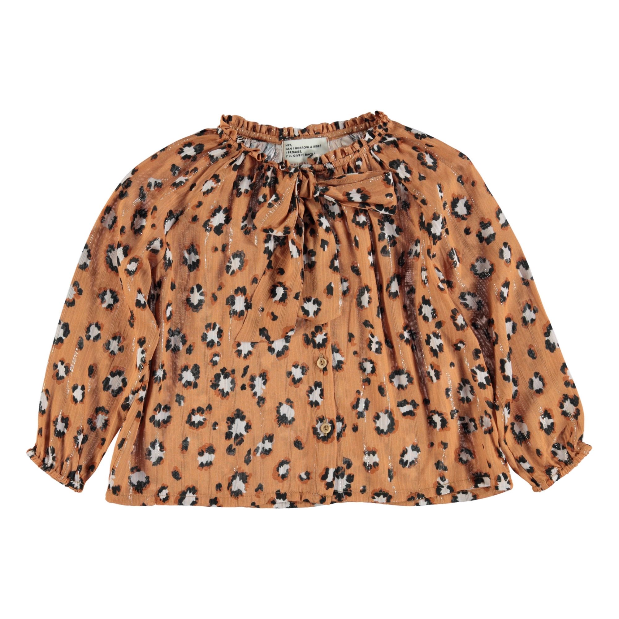 Piupiuchick - Blouse Animal Lurex - Fille - Caramel