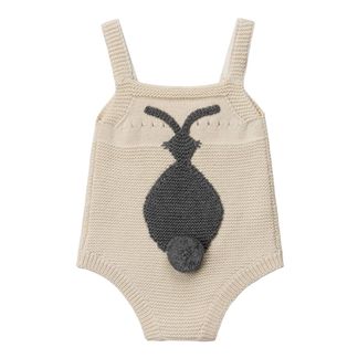 Stella McCartney Kids Strampler aus Bio-Baumwolle und Merinowolle Hase-listing