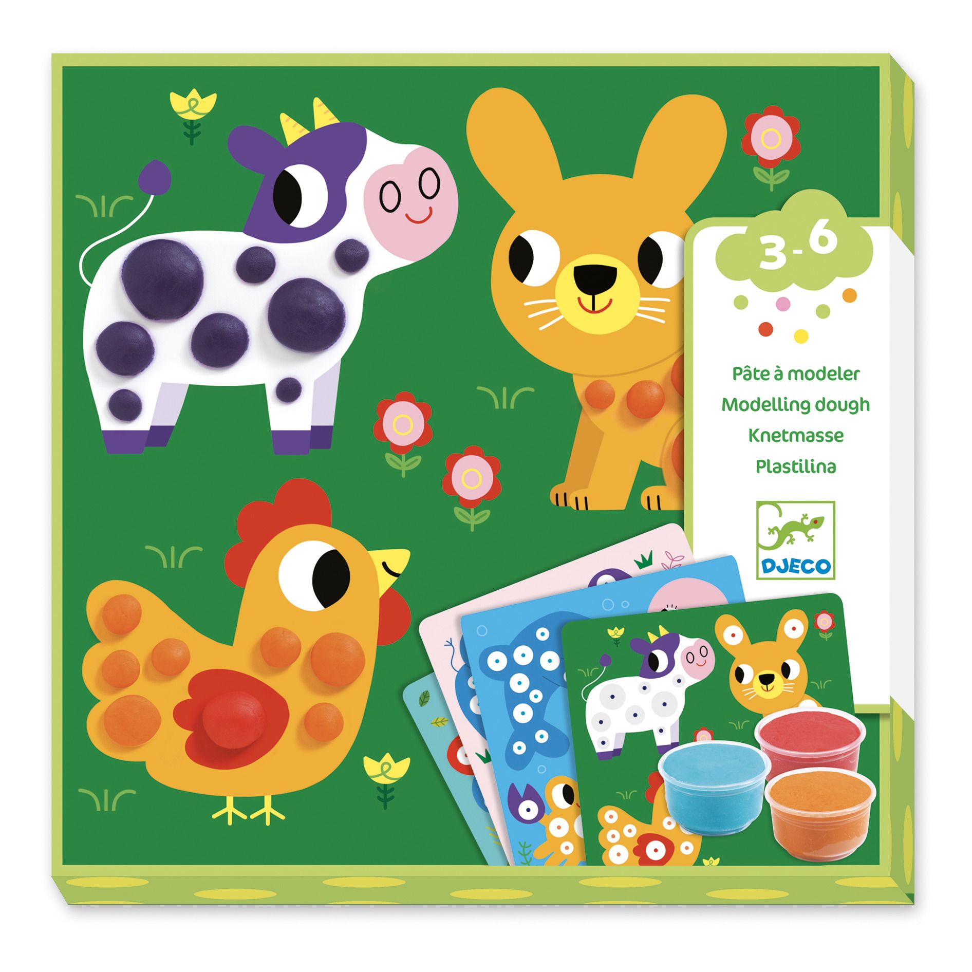 Djeco - Ronds de pâte à modeler - Multicolore