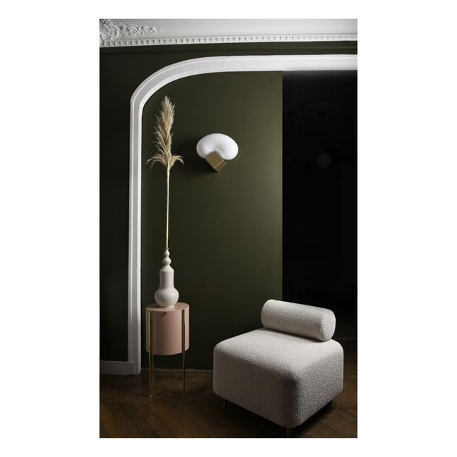 Wandleuchte aus Opalglas Beluga | Gold