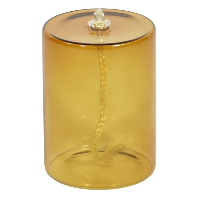 Glass Oil Lamp Amber