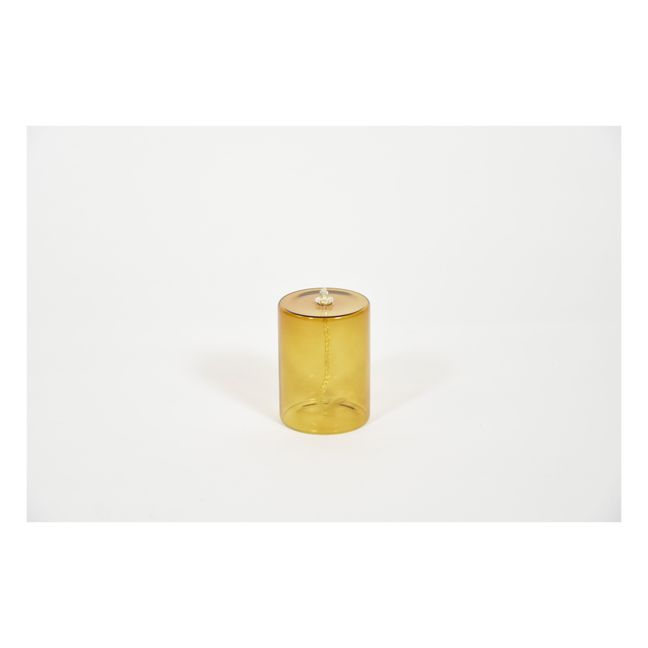 Glass Oil Lamp | Amber